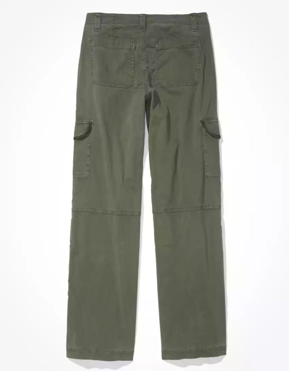 Jean American Eagle AE Dreamy Drape Stretch Super High-Waisted Cargo Baggy Larges-Leg Pant Vert Olive Femme | RRM-13457456